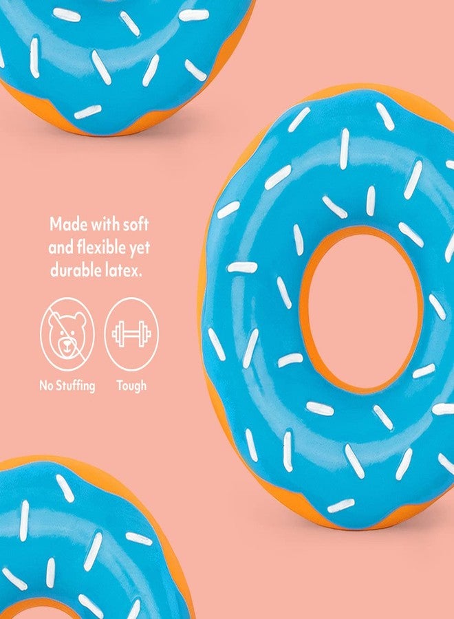 ZippyPaws Latex Donutz, Durable Dog Toy for Interactive Play, No Stuffing - Blueberry - Image 3