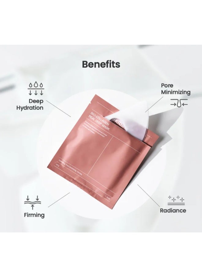 BIODANCE - Bio-Collagen Real Deep Mask, Hydrating Overnight Mask, Pore Minimizing, Elasticity Improvement, 34g x 4PCS - Image 1