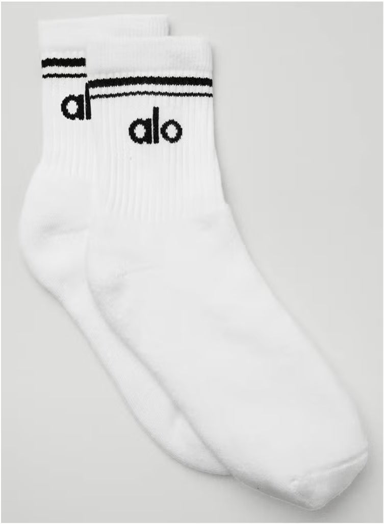 Alo Unisex Half-Crew Throwback Sock - Image 1