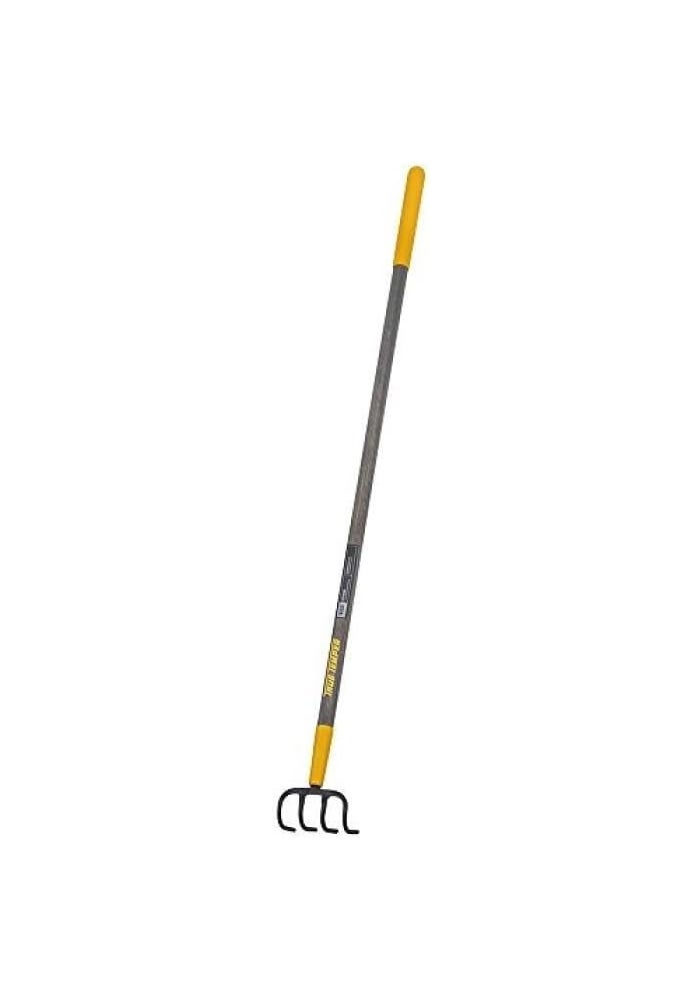 True Temper 4 Tine Heavy Duty Cultivator with Hardwood Handle - Image 4