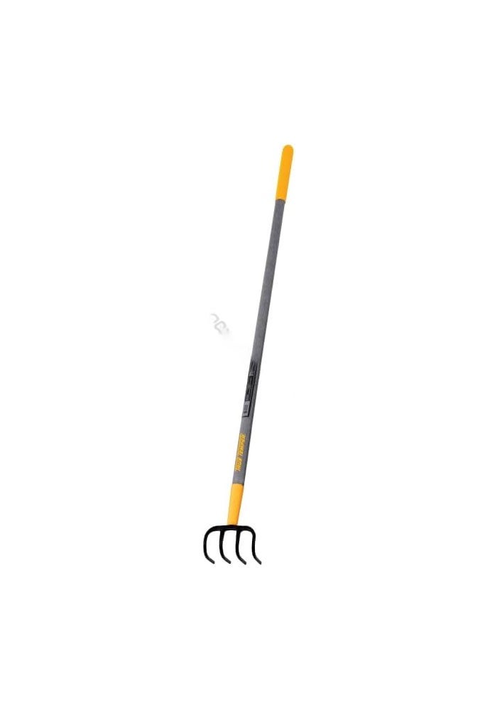 True Temper 4 Tine Heavy Duty Cultivator with Hardwood Handle - Image 2