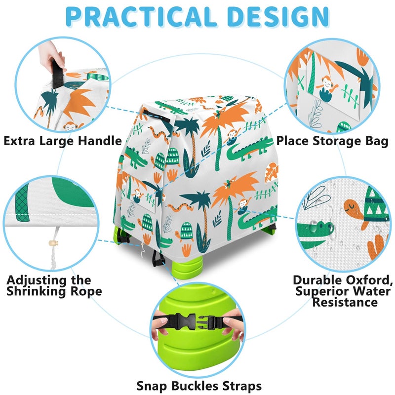 Infowush Kids Water Table Cover for Step 2 Rain Showers Splash Pond Water Table, Outdoor Play Toys Cover for Water Table for Toddlers 1-3 Waterproof Dust Proof Anti-UV-Cover onlyï¼ˆDï¼‰ - Image 3