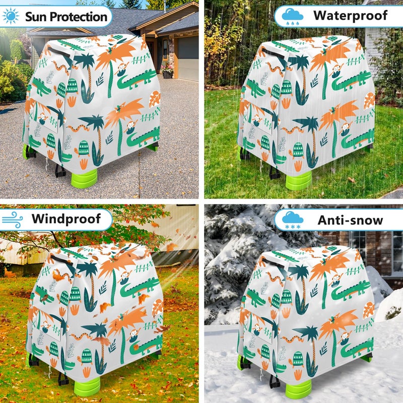 Infowush Kids Water Table Cover for Step 2 Rain Showers Splash Pond Water Table, Outdoor Play Toys Cover for Water Table for Toddlers 1-3 Waterproof Dust Proof Anti-UV-Cover onlyï¼ˆDï¼‰ - Image 4