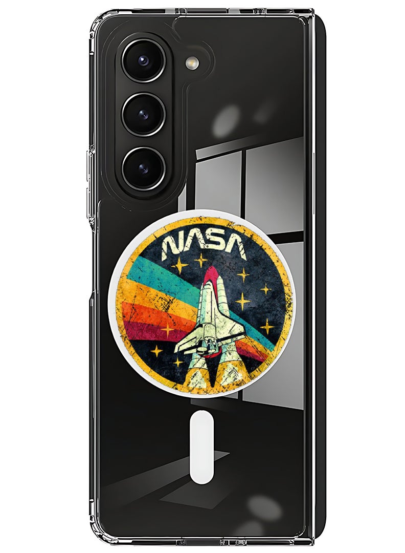 Theodor Magnetic Case for Samsung Galaxy Z Fold 5 Compatible with MagSafe Wireless Charging, Shockproof Phone Bumper Cover Nasa 2  - Image 1