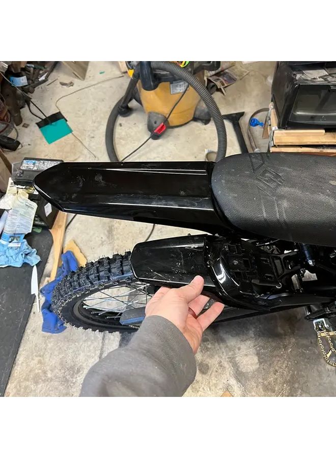 Black Rear Fender Protector for Sur Ron Light Bee X S Enhanced Debris Protection - Image 5