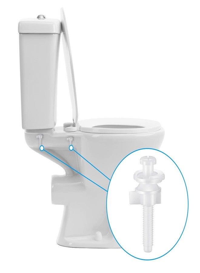 كانومو تتضمن مجموعة قطع غيار مقعد المرحاض من كانومو براغي مفصلات بلاستيكية مع صواميل وغسالات بلاستيكية لتثبيت الجزء العلوي من مقعد المرحاض، لون أبيض (8 قطع)، 2.56 بوصة - Image 5