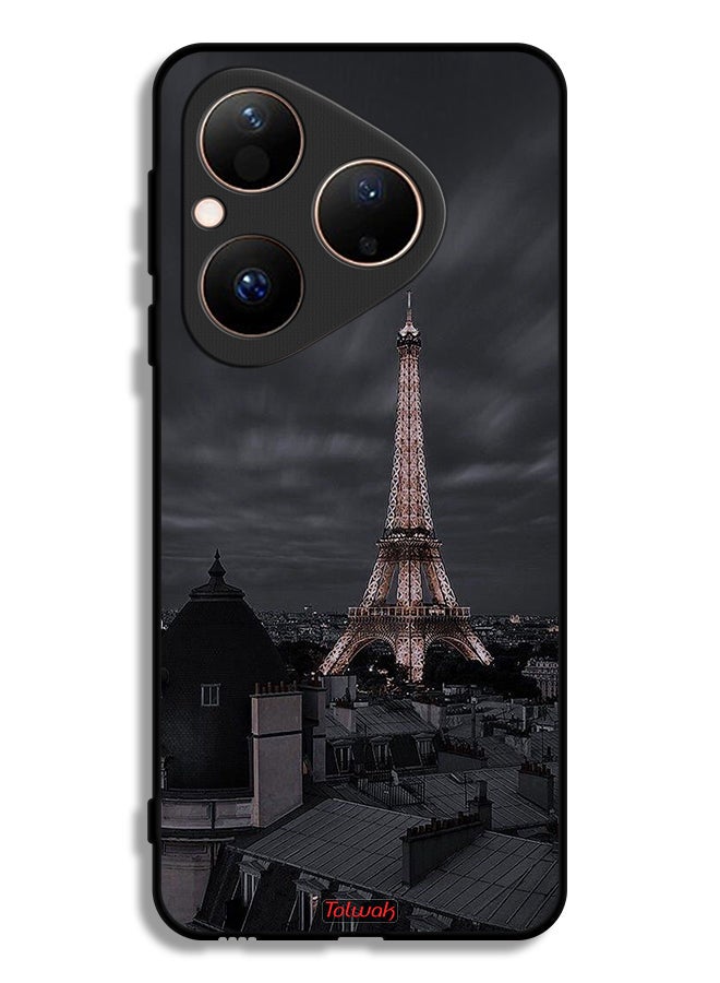 Tolwak Huawei Pura 80 Protective Case Cover Eiffel Tower In Night - Image 1