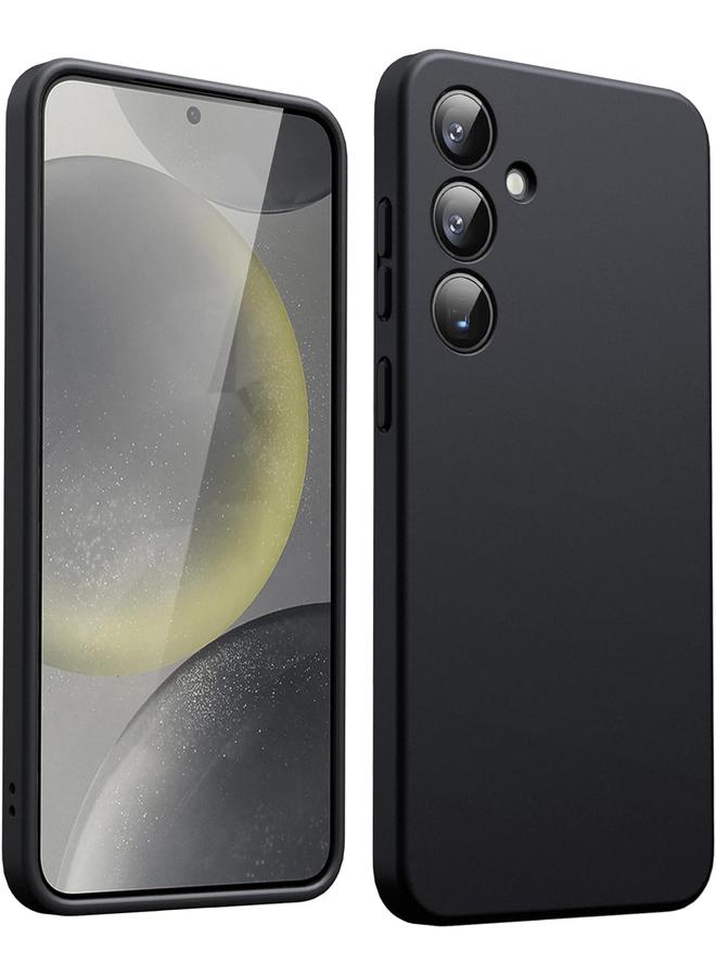 جي تيك جراب رفيع مناسب لهاتف Samsung Galaxy S24 Plus S24 Plus 5G مع عدسة كاميرا حماية كاملة من مادة TPU الناعمة وغطاء حماية رفيع للهاتف بلمسة نهائية غير لامعة ومضاد للصدمات باللون الأسود - Image 1