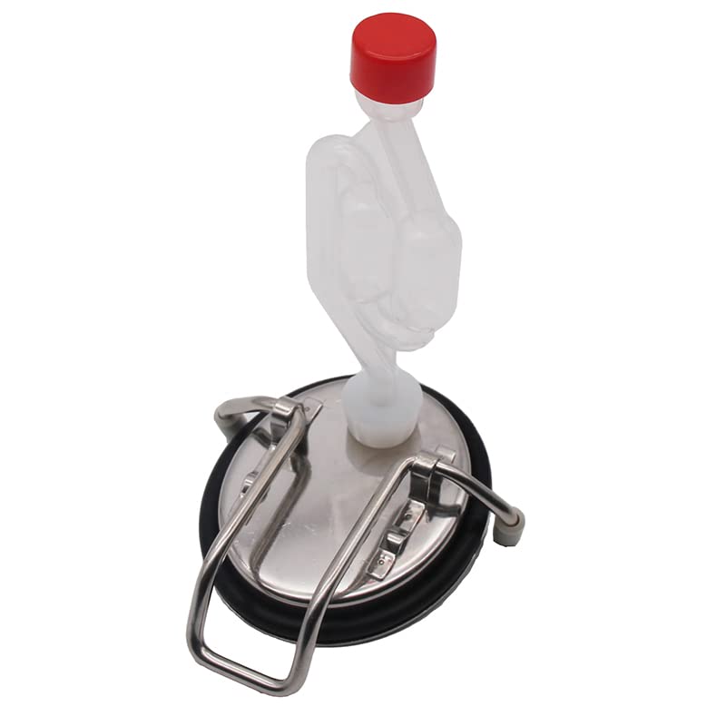 Cornelius Keg Lid for Secondary Fermenter Include Silicone Stopper and Air Lock