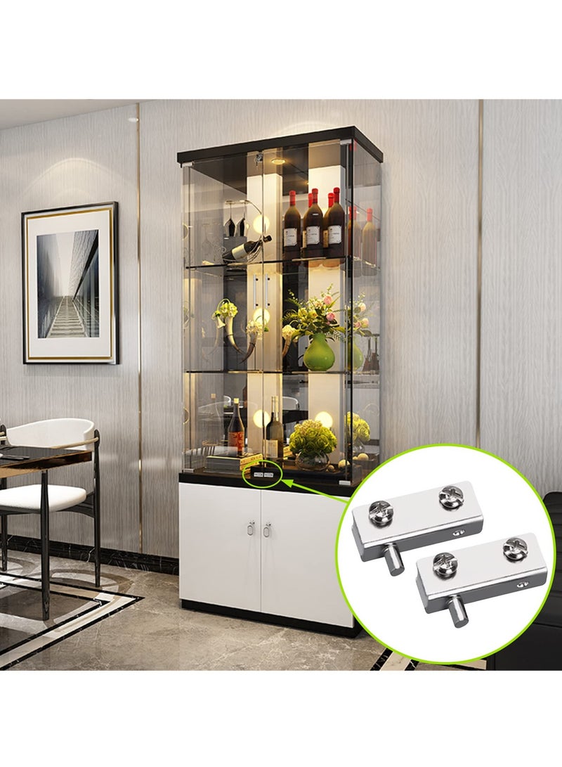 Glass Door Hinge, 8Pcs Iron Glass Door Pivot Hinge, Glass No Drilling Fit for 3-6mm Free-Swinging Glass Door - Image 5