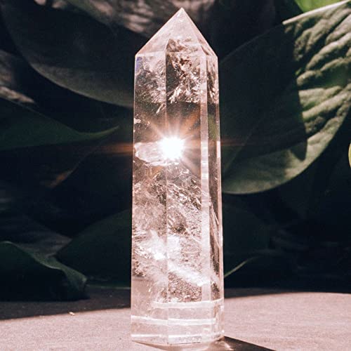 LAIDANLA Clear Quartz Healing Crystals Wands 3.5-4" Polishing Natural Reiki Energy Wand Stone Hexagonal Point Large Crystal Gemstones for Meditation Therapy Crystal Grid Decoration 1Pcs - Image 2