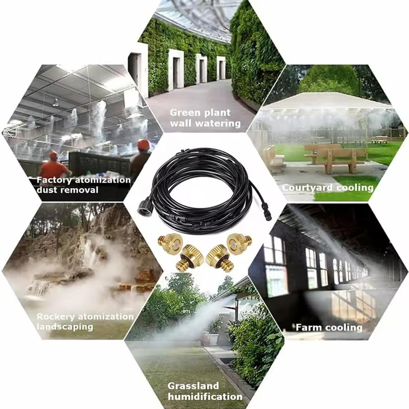 نظام الرش الخارجي 59 قدم مجموعة مرشة المياه لتبريد الفناء والحديقة الخلفية - Image 3