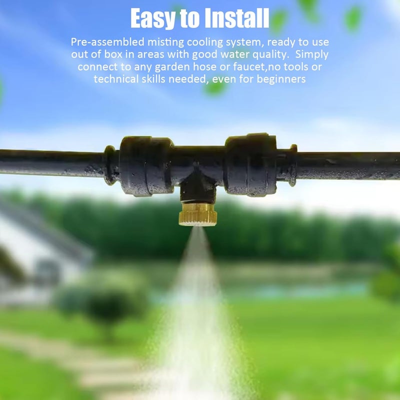 نظام الرش الخارجي 59 قدم مجموعة مرشة المياه لتبريد الفناء والحديقة الخلفية - Image 4