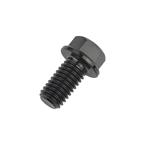 Wanyifa Titanium Hex Small Flange Head Bolt M8 15 20 25 30 35 40 45 50 55 60 65mm x1.25mm for Motorcycle Car Modification Pack of 4 (M8x15mm, Black) - Image 3