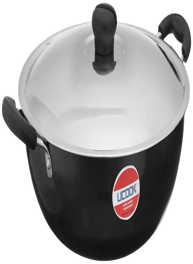 UCOOK by United Ekta Group Hard Anodised Induction Kadhai with Steel Lid | 6 litres | 280 mm - Image 1