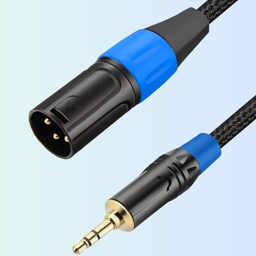 JOMLEY 3.5mm to XLR Balanced Cable, Regular XLR Male to 1/8 inch Mini Jack Cable Adapter Mono Audio Cord for Cell Phone, Laptop, Speaker, Mixer -1ft - Image 2