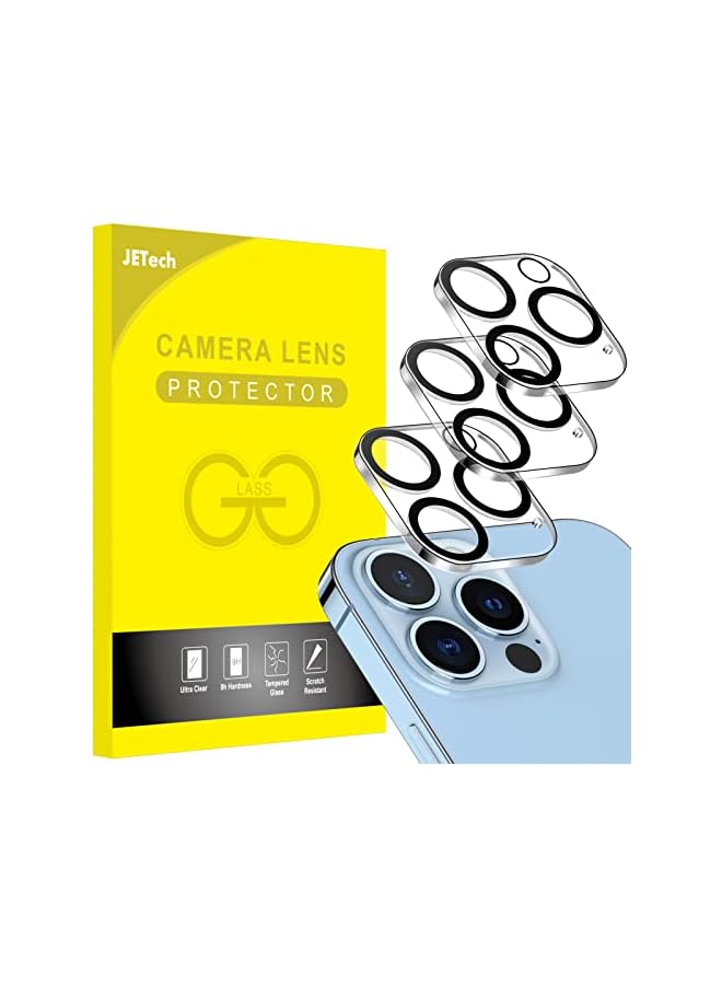 جي تيك واقي عدسة الكاميرا JETech متوافق مع iPhone 13 Pro Max 6.7 بوصة وiPhone 13 Pro 6.1 بوصة، زجاج مقسى 9H، شفاف عالي الدقة، مضاد للخدش، صديق للحافظة، لا يؤثر على اللقطات الليلية، 3 عبوات - Image 1