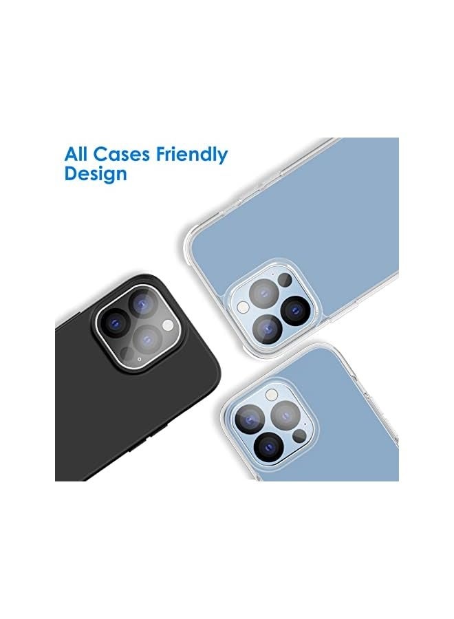 جي تيك واقي عدسة الكاميرا JETech متوافق مع iPhone 13 Pro Max 6.7 بوصة وiPhone 13 Pro 6.1 بوصة، زجاج مقسى 9H، شفاف عالي الدقة، مضاد للخدش، صديق للحافظة، لا يؤثر على اللقطات الليلية، 3 عبوات - Image 5