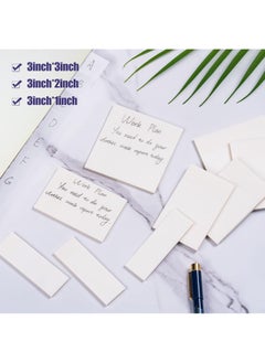 Sweet seven 14-Pack Translucent Sticky Notes: See-Through Clear Sticky Notes for Studying, Reading, and Annotating - Waterproof, Self-Adhesive Pads in 3 Sizes (3x3, 3x2, 3x1 Inch)  - Image 2