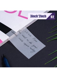 Sweet seven 14-Pack Translucent Sticky Notes: See-Through Clear Sticky Notes for Studying, Reading, and Annotating - Waterproof, Self-Adhesive Pads in 3 Sizes (3x3, 3x2, 3x1 Inch)  - Image 3