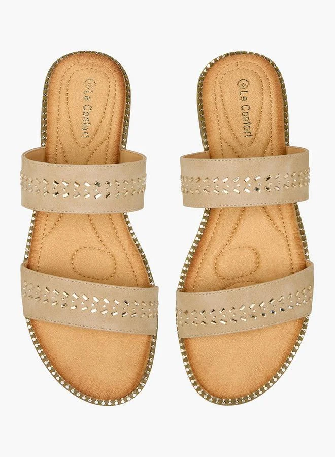 Le Confort Women Studded Slide Sandals