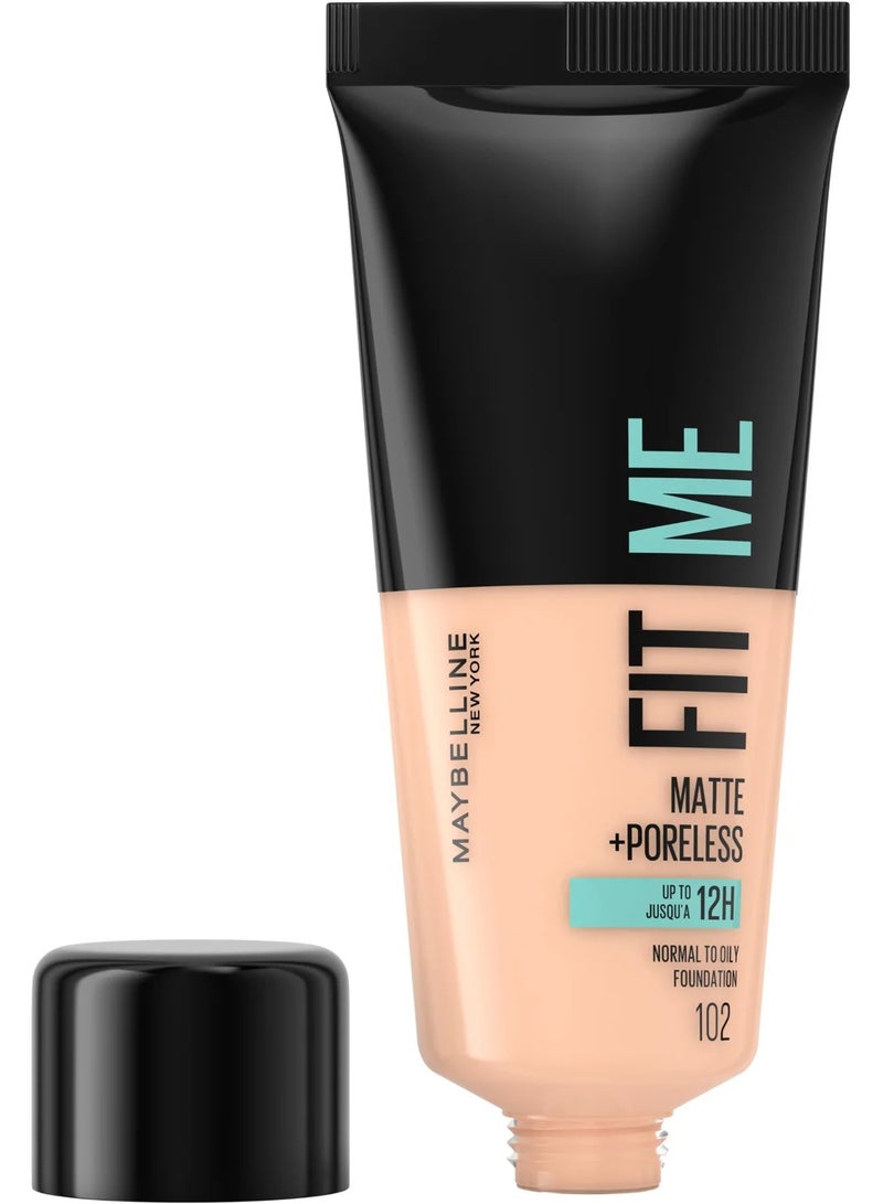 New York Fit Me Matte + Poreless – 102 Fair Ivory