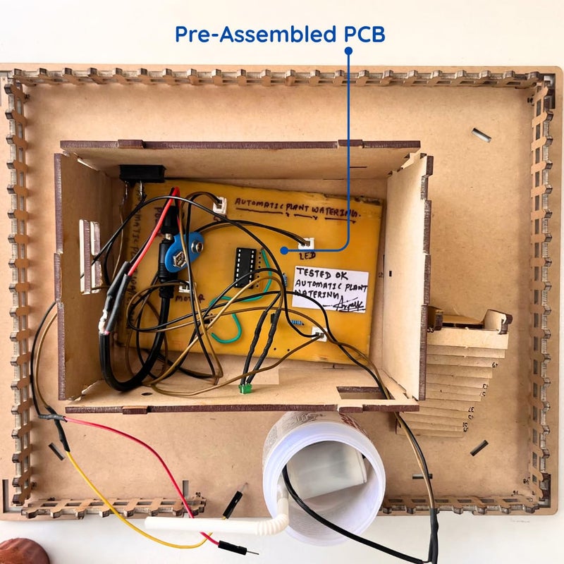 Ansoz DIY Automatic Plant Watering System Kit House Model with Pre Assembled PCB, Water Pump, STEM Educational Project - Image 4