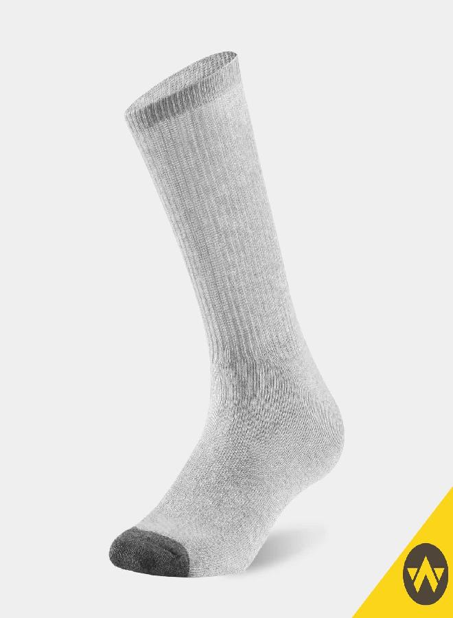 Wander WANDER Men's Cushion Crew Socks 6-Pack Running Socks Men Cotton Athletic Sport Work Shoes Grey 8-13 - Image 1
