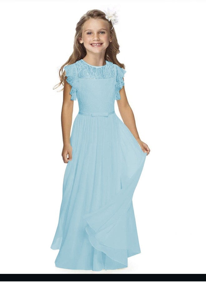 Al Aoyama Girls Long Dress Summer New Vintage Patchwork Idyllic Holiday Children's Ruffles Princess Dresses size 3-16 years  - Image 1