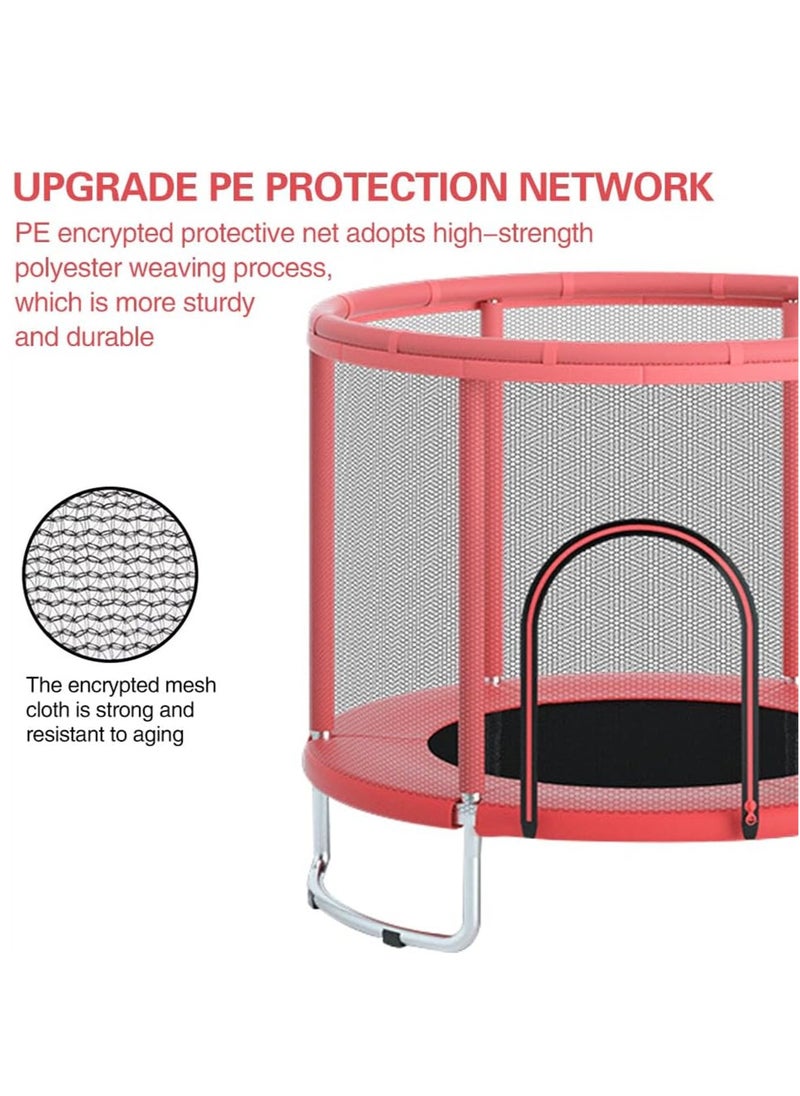 EHOME - Trampoline for Kids, Safety Enclosure Net and Basketball Hoop Toddler Trampoline, Indoor Outdoor Trampoline for Toddlers, Gifts for Children, Support 200KG - Image 1