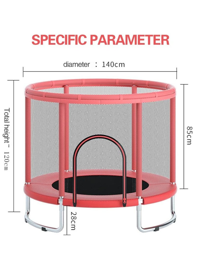 EHOME - Trampoline for Kids, Safety Enclosure Net and Basketball Hoop Toddler Trampoline, Indoor Outdoor Trampoline for Toddlers, Gifts for Children, Support 200KG - Image 1