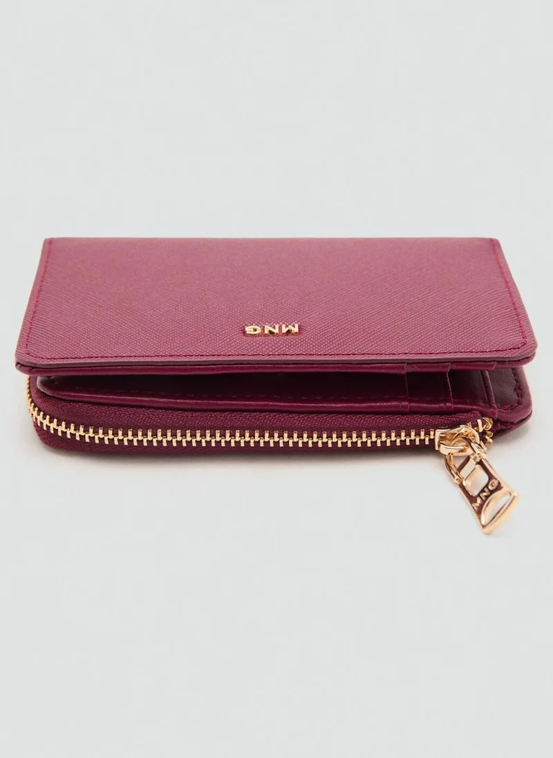 MANGO Safiano-Effect Wallet With Flap