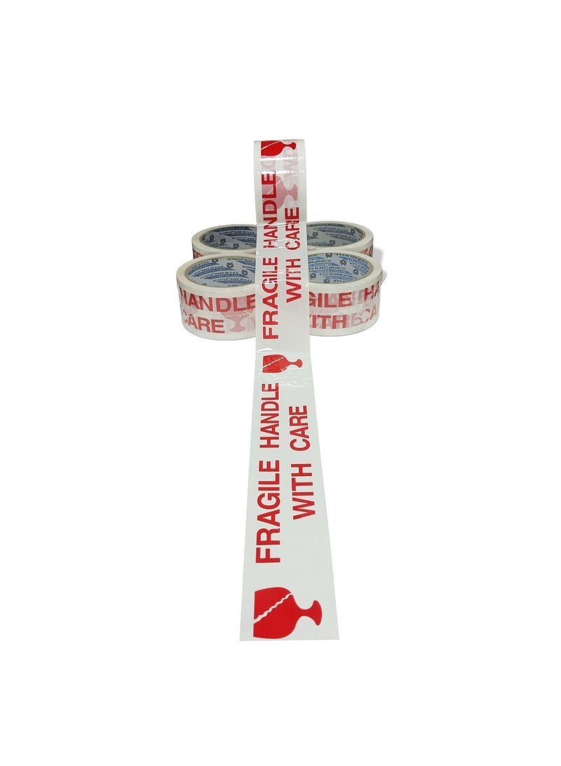 أوليمبيا شريط أوليمبيا® الهش بعرض 48 مم وطول 50 ياردة، شريط تحذيري متين 'تعامل بحذر' للتعبئة والشحن والنقل. (عبوة من 4) - Image 3