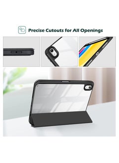 iPad 10.9 Inch 10th Gen Case with Pencil Holder 2022 Clear Transparent Back Shell Trifold Protective cover Shockproof Cover for 2022 iPad 10th Gen A2696 A2757 A2777 Black - pzsku/ZED6110456E6AB8CF38FCZ/45/_/1722166902/c6bf9f63-f577-46b0-ac61-ee2de5da06cf