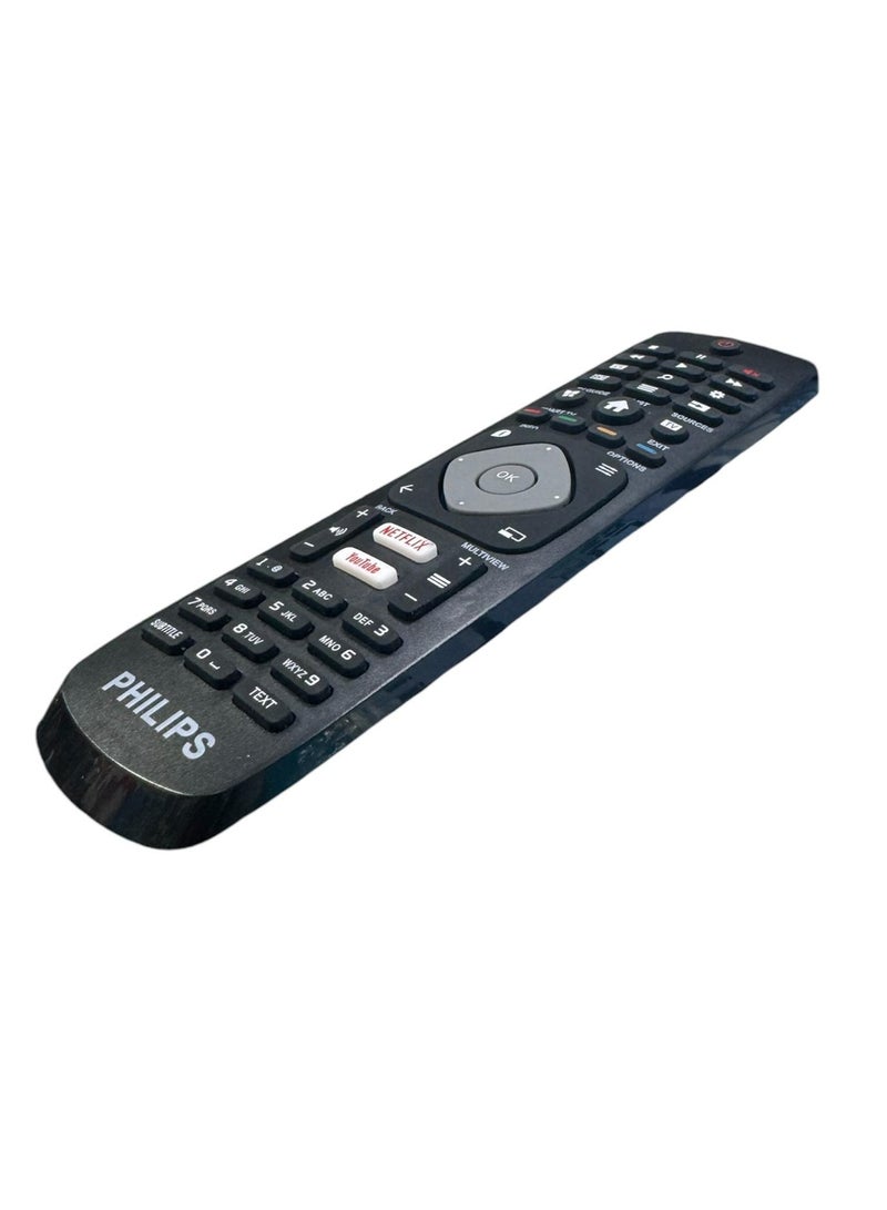 جهاز التحكم عن بعد لتلفزيون Philips | جهاز التحكم عن بعد العالمي لتلفزيون Philips Smart LED LCD مع أزرار مفاتيح Netflix وRakuten TV - Image 2