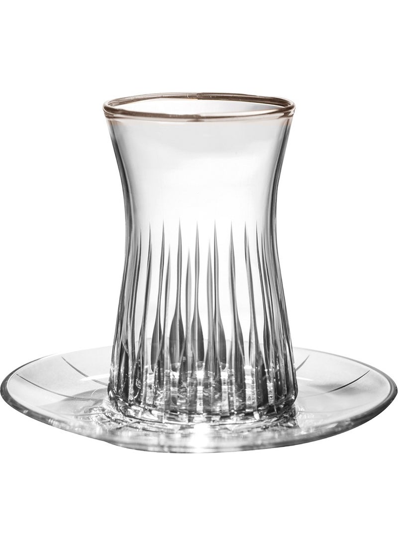 Royal Home - Roya Home Lavita Platin 12 Piece Tea Glass Set for 6 People - Image 1