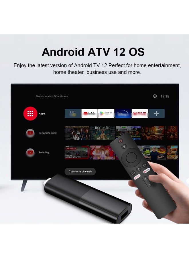 جهاز تحكم عن بعد للتلفزيون، 4K/6K Ultra HD HDR10، 2 ​​جيجابايت رام، 16 جيجابايت روم، جهاز بث، معالج رباعي النواة H618، أندرويد 12.0، واي فاي 2.4G/5.8G، BT5.0، جهاز تحكم عن بعد صوتي - Image 2