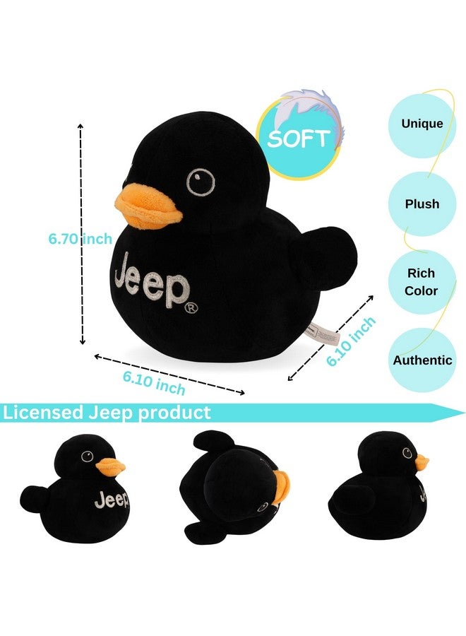 Jeep Text Logo Stuffed Animal Plush Duck Black - Perfect Enthusiasts You'Ve Been Ducked (Black) - Image 2