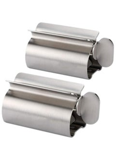 Generic Set of 2 Toothpaste Squeezer Rollers, Metal Toothpaste Tube Wringer Seat Holder Stand  - Image 1