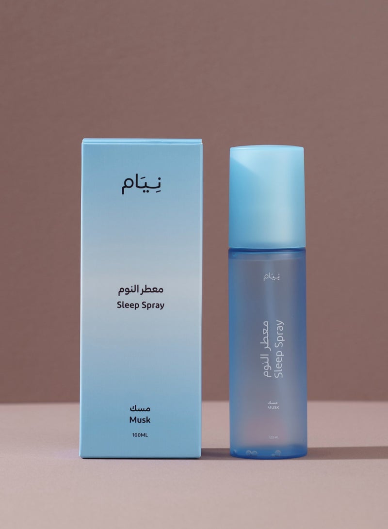 نيام معطر النوم من نيام بروائح طبيعية ومهدئة ( المسك) 100 مل للدخول في حالة الاسترخاء وتحسين جودة النوم، بخاخ مثالي للاستخدام اليومي على المخدة أو في غرفة النوم. - Image 1