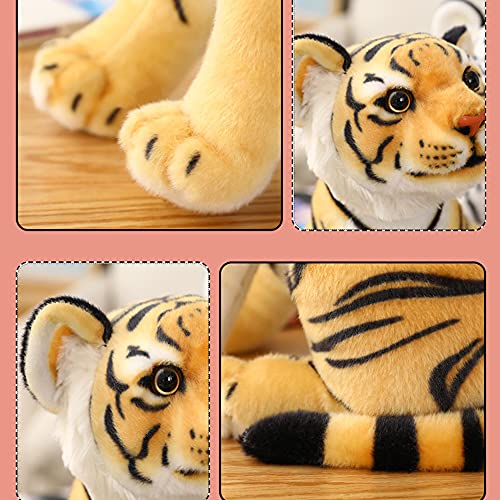GUDVES Tigers Plush Toy Stuffed Animal Plush Cat - by Tiger Tale Toys Cute Lifelike Tiger Stuffed Animals Animals Kids Toy Gift for Boy Baby Hug Tiger - Lifelike Stuffed Animal (7.8 in, Yellow Tiger) - Image 4