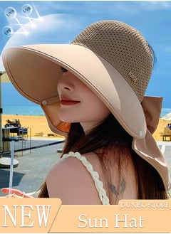 Women's Summer Solstice Fashion Sunhat Wide Brim Big Shawl UV Protection UPF50+ Summer Beach hat For Outdoor Activities Beach Travel