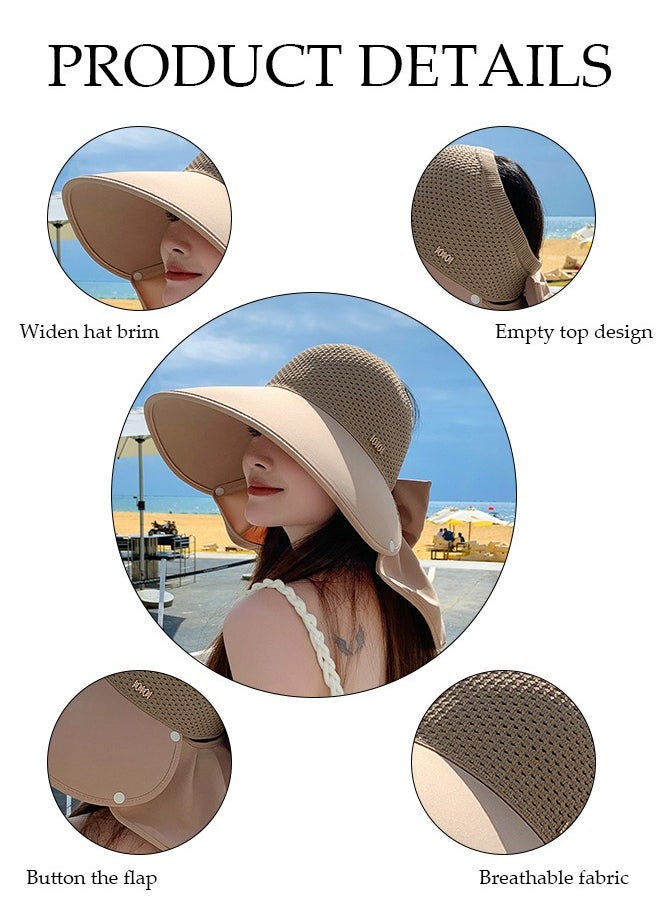 DUNISO - Women's Summer Solstice Fashion Sunhat Wide Brim Big Shawl UV Protection UPF50+ Summer Beach hat For Outdoor Activities Beach Travel - Image 1
