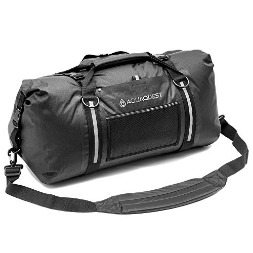 AquaQuest White Water Duffel 100 Waterproof Heavy Duty Versatile Comfortable Durable Protective Dry Bag for Travel Sport Motorcycle Boat Fishing 75 L Black - Image 1