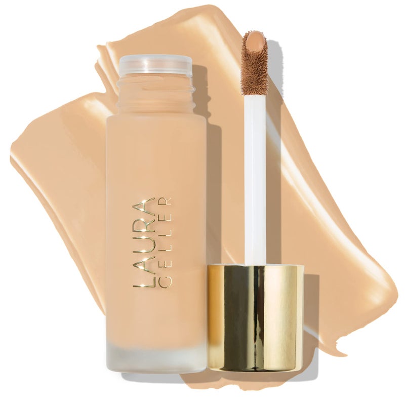 LAURA GELLER NEW YORK LAURA GELLER Double Take Liquid Foundation | Medium to Full Coverage, Natural Matte Finish, Medium - Image 1