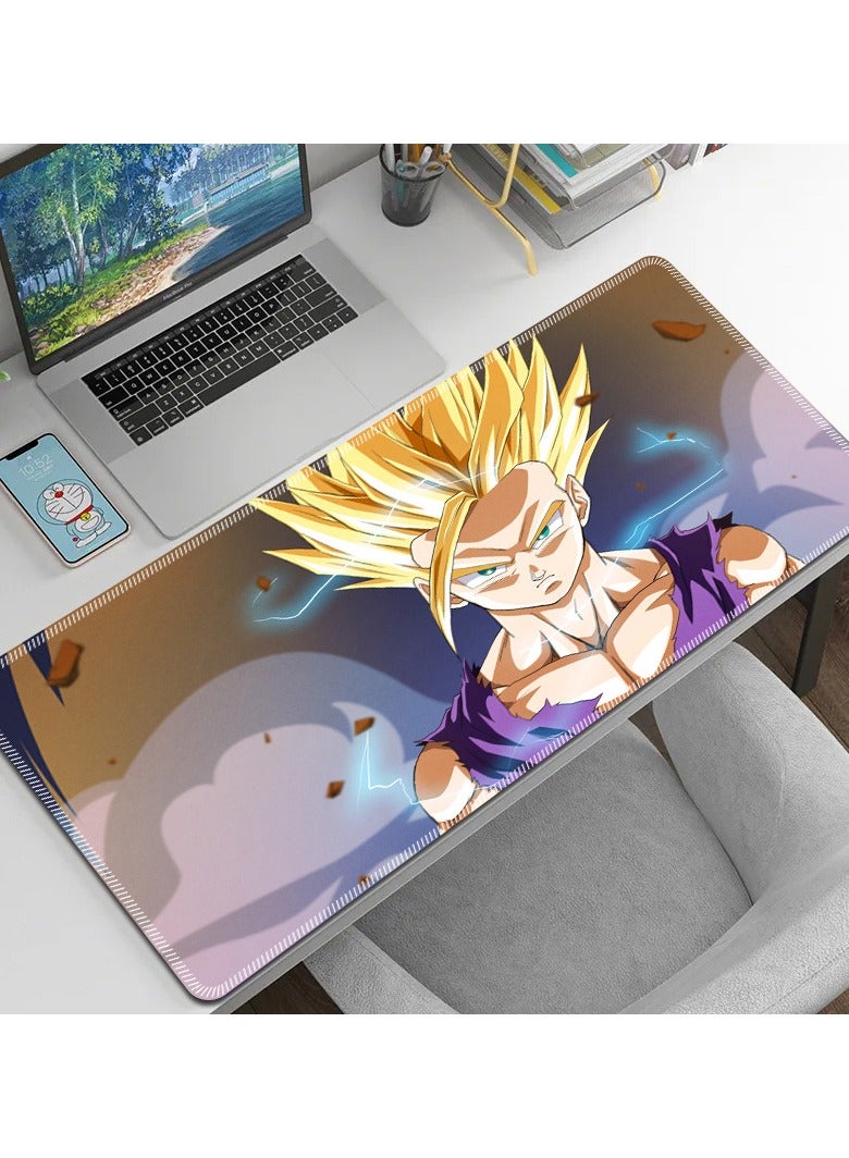 KUYING Dragon Ball Anime Extra Large Thick Lock Edge Anti Slip Rubber Mouse Pad 