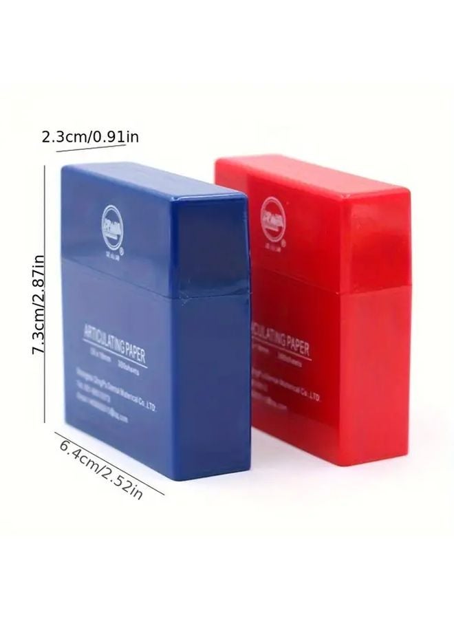 2 Boxes Dental Bite Paper Strips 600pcs Red Blue Oral Consumables Blending Paper - Image 3