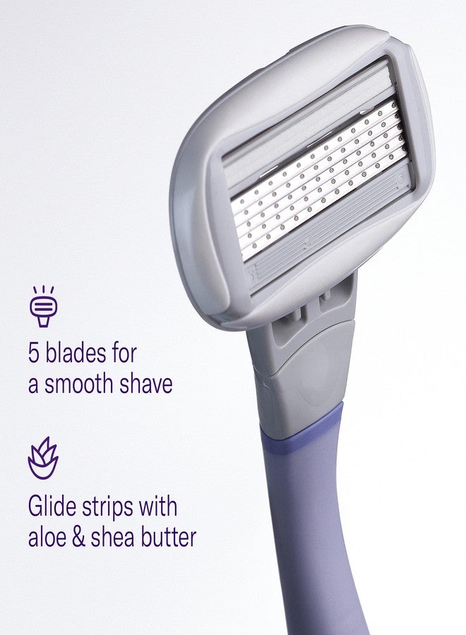 Flamingo Foaming Shaving Gel and Original Razor Blade Refill Cartridges - 6 Count - Shaving Razor Set for Women - Image 3