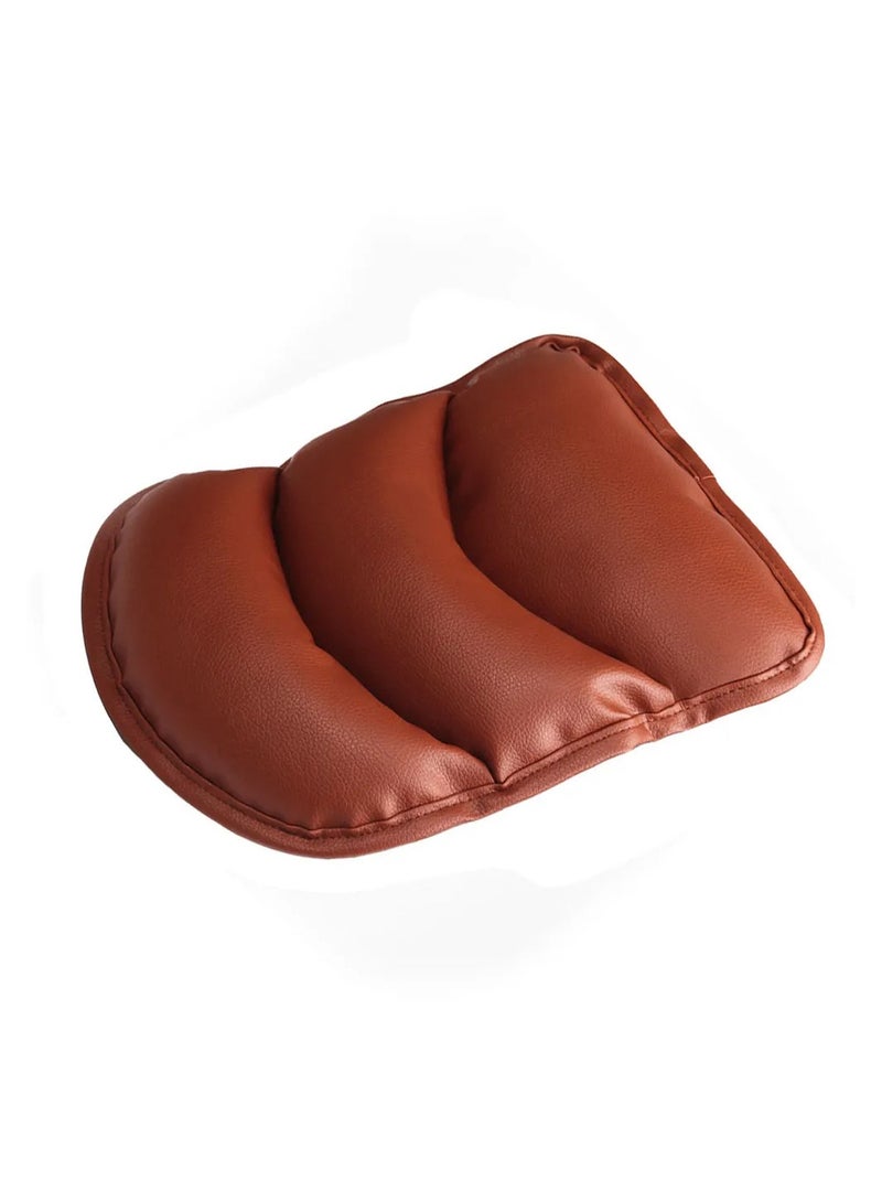 Comfortable Car Center Console Armrest Cover, Soft Leather Car Console Cover, Car Interior Center Console Pad for Driver or Passenger Arms, Compatible with All Cars (Brown) - Image 1