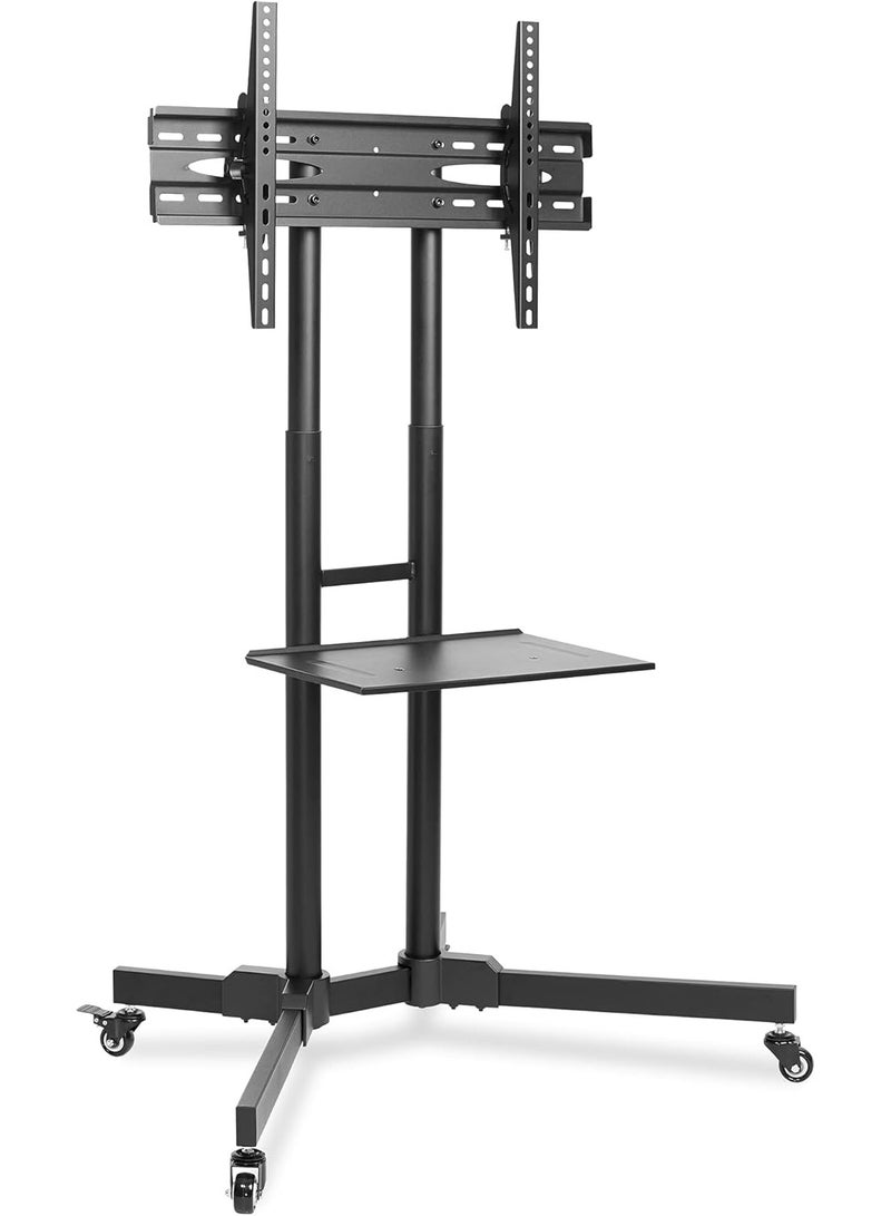 Rolling TV Stand Mobile TV Cart for 32-65 inch Plasma Screen, LED, LCD, OLED, Curved TV's - Universal Mount with Wheels - Image 4